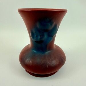 Van Briggle Pottery Iris‎ Vase Mulberry Persian Rose 1940s